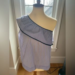 J Crew size 6 one-shoulder sleeveless blouse
